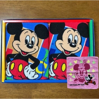 ディズニー(Disney)のディズニー ミッキーマウス  タオル  ２枚組　浴用タオル　フェイスタオル(タオル/バス用品)