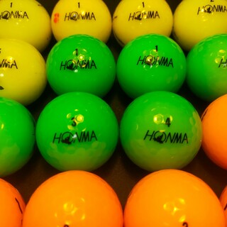 本間ゴルフ - ホンマD1 24球 (黄,緑,橙) ロストボール ゴルフボール HONMA