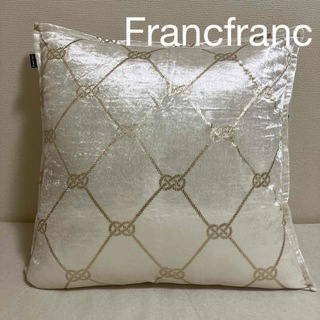 フランフラン(Francfranc)のFrancfranc☆クッションカバー　ホワイト(クッションカバー)