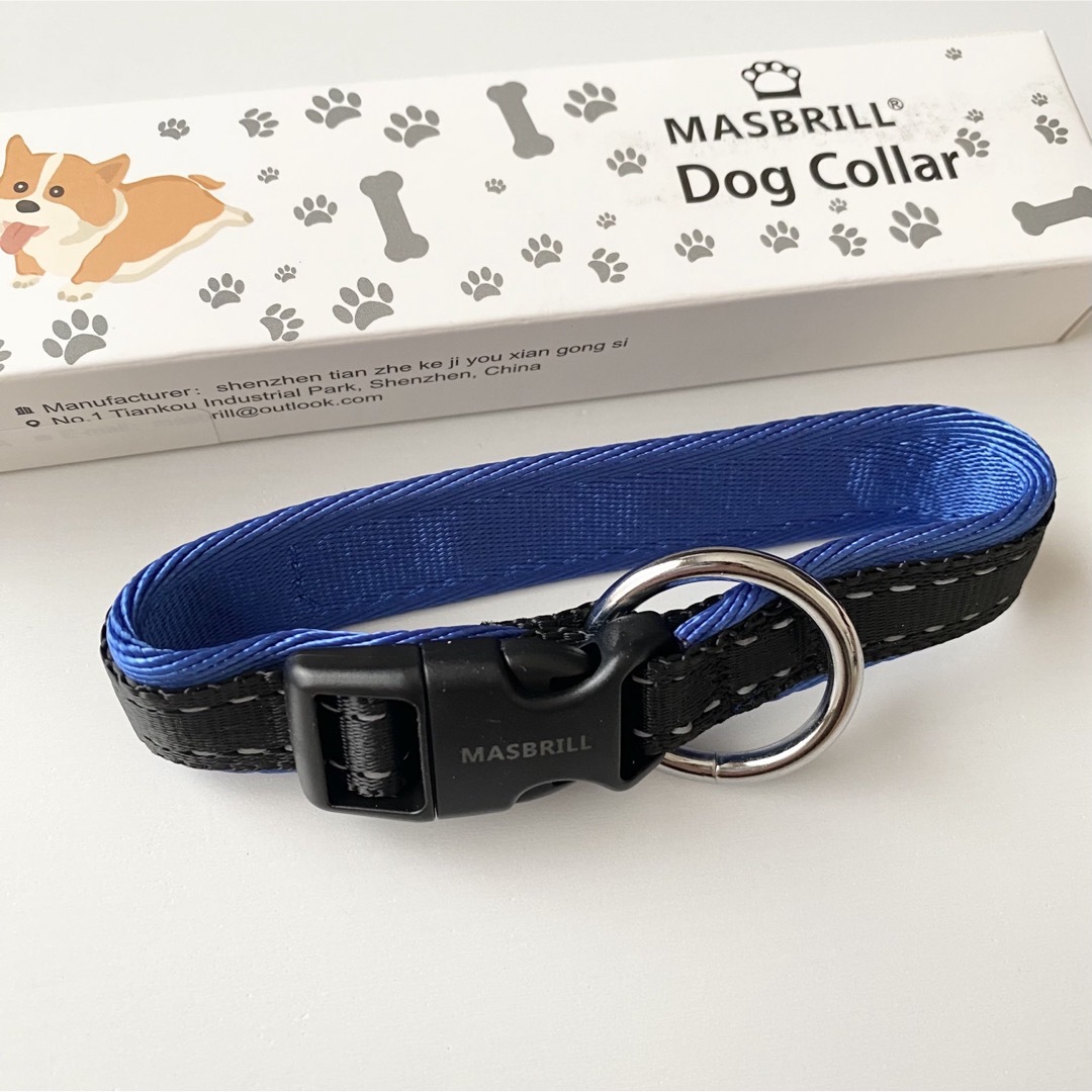 【新品】MASBRILL Dog Collar 反射機能付き首輪 小型犬 猫 ハンドメイドのペット(リード/首輪)の商品写真