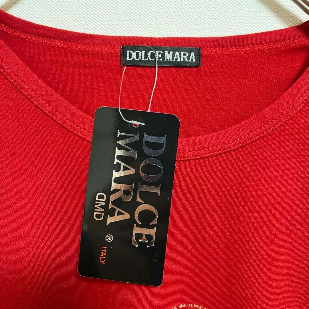 DOLCE MARA ドルチェマーラ　レディース　tシャツ 赤　M〜Ｌ レディースのトップス(Tシャツ(半袖/袖なし))の商品写真