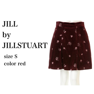 JILL by JILLSTUART - ジルバイジルスチュアート 花柄スカート フレア ベロア