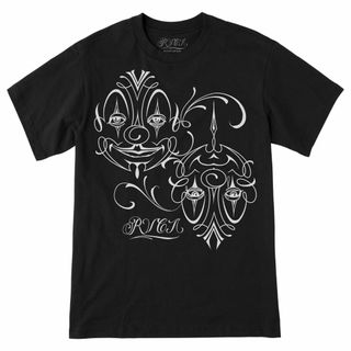 ルーカ(RVCA)のMr CARTOON RVCA BALANCE CLOWNS TEE BLACK(Tシャツ/カットソー(半袖/袖なし))