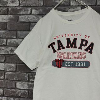 チャンピオン(Champion)のチャンピオンタンパ大学カレッジアーチビッグロゴtシャツTシャツ目玉刺繍ロゴ(Tシャツ/カットソー(半袖/袖なし))