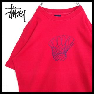 STUSSY - 《STUSSY》紺タグ　バスケットボール フープ　 グラフィック T シャツ