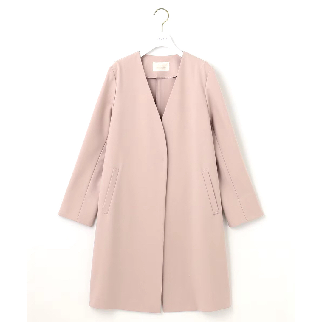 anySiS(エニィスィス)の極美品♡anysisノーカラー春コート・ピンク♡サイズ1 レディースのジャケット/アウター(スプリングコート)の商品写真