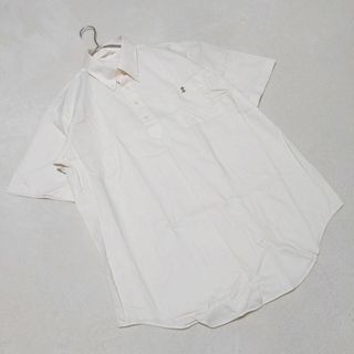 【ヴィンテージ】（L）半袖カッターシャツ ボタンダウンシャツ ワンポイント(Tシャツ/カットソー(半袖/袖なし))