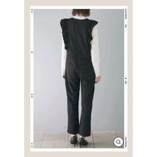 再入荷 フリルオーバーオール ブラック frene 再入荷 フリルオーバーオール ブラック frene
