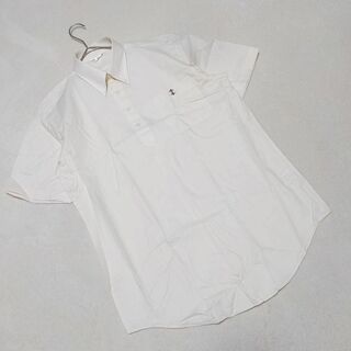【ヴィンテージ】（M）半袖カッターシャツ ボタンダウンシャツ ワンポイント(Tシャツ/カットソー(七分/長袖))
