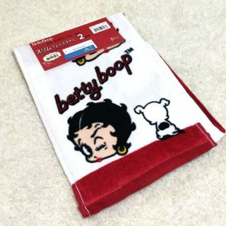 ベティブープ(Betty Boop)のベティブープ　スリムフェイスタオル２枚組　旅行運動会キャンプ感染対策手洗い(キャラクターグッズ)