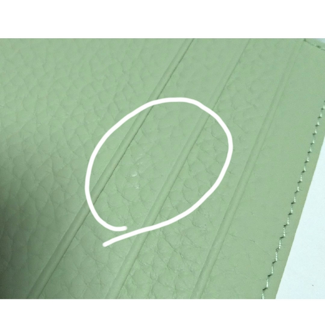 財布 レディース 薄型 小さい 薄い 長財布 本革 グリーン 黄緑 新品未使用 レディースのファッション小物(財布)の商品写真