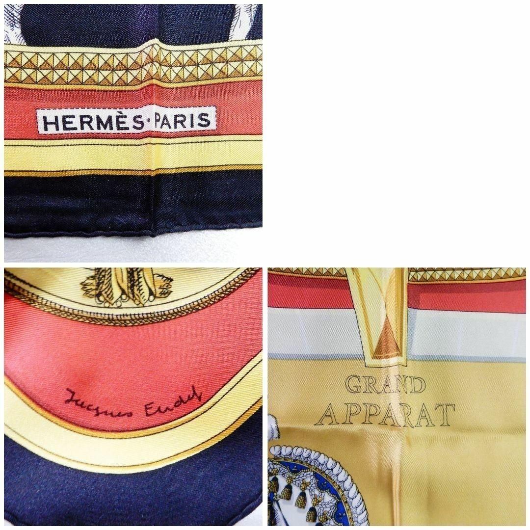 Hermes(エルメス)のHERMES　スカーフ　カレ90　GRAND APPARAT　盛装の馬 レディースのファッション小物(バンダナ/スカーフ)の商品写真