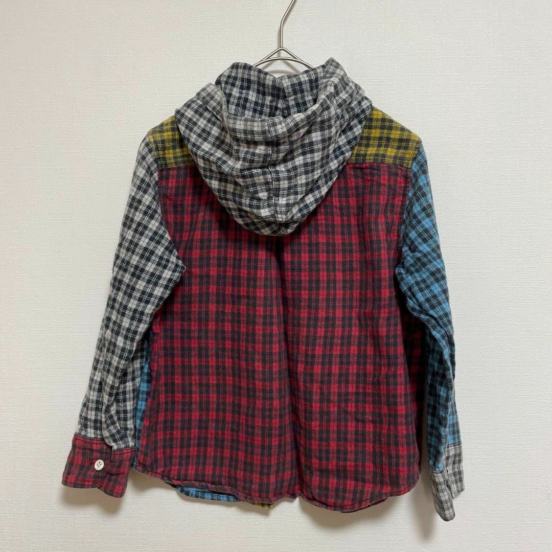 SHIPS シップス　120 シャツ　フード　チェックシャツ　お揃い　ボタン キッズ/ベビー/マタニティのキッズ服男の子用(90cm~)(ブラウス)の商品写真