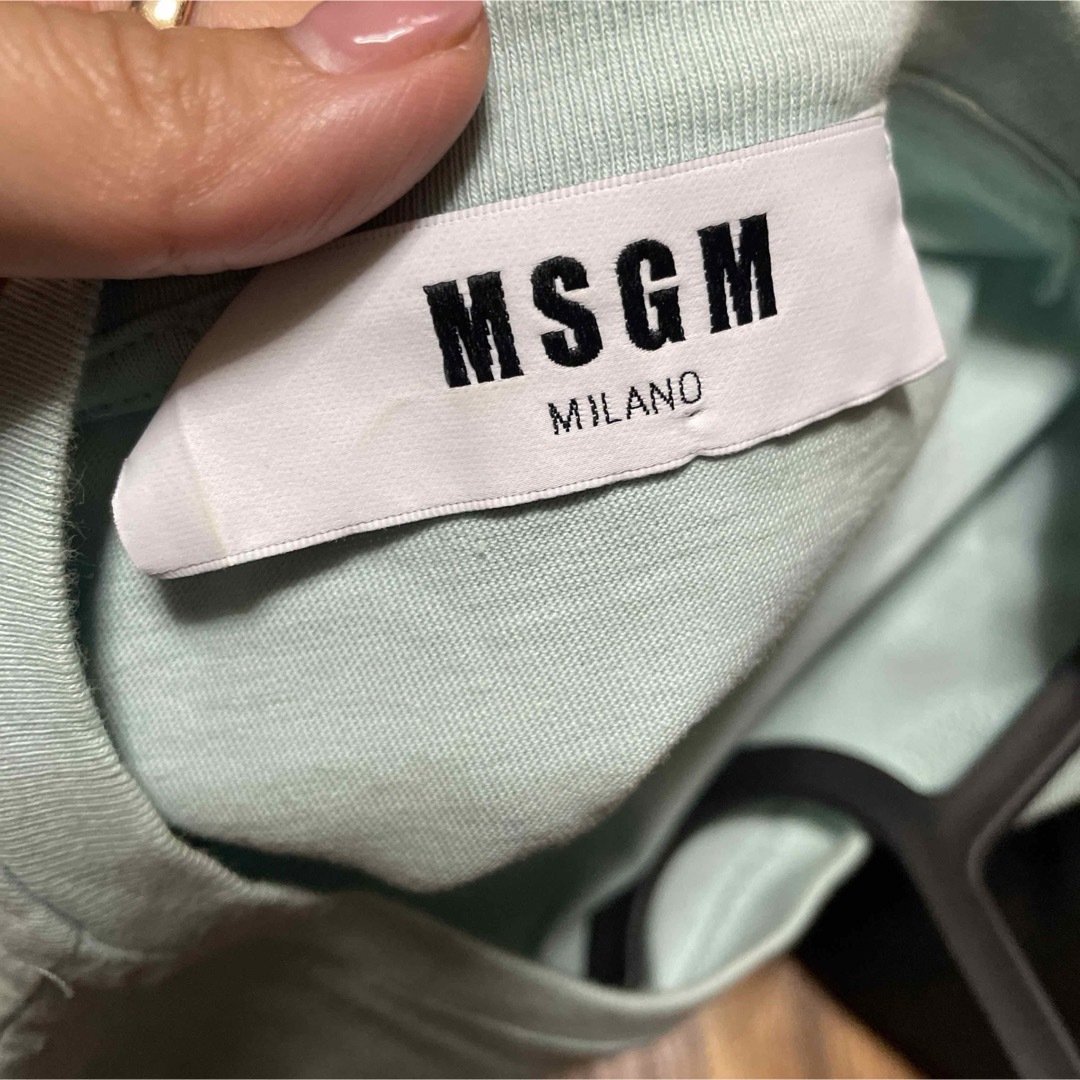 MSGM(エムエスジイエム)のMSGM トップス　Tシャツ　ブルー レディースのトップス(カットソー(長袖/七分))の商品写真