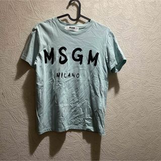 エムエスジイエム(MSGM)のMSGM トップス　Tシャツ　ブルー(カットソー(長袖/七分))