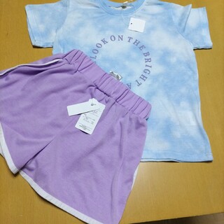 ニシマツヤ(西松屋)の新品半袖Tシャツ、ハーフパンツ120 セットアップ(Tシャツ/カットソー)