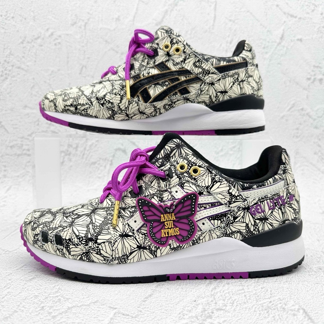 asics(アシックス)の【極美品】アシックス アナスイ ゲルライト3 バタフライ atmos pink レディースの靴/シューズ(スニーカー)の商品写真