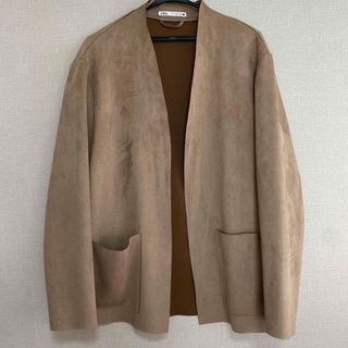 ザラ(ZARA)のZARA メンズ　ノーカラージャケット　ポケット付き(ノーカラージャケット)