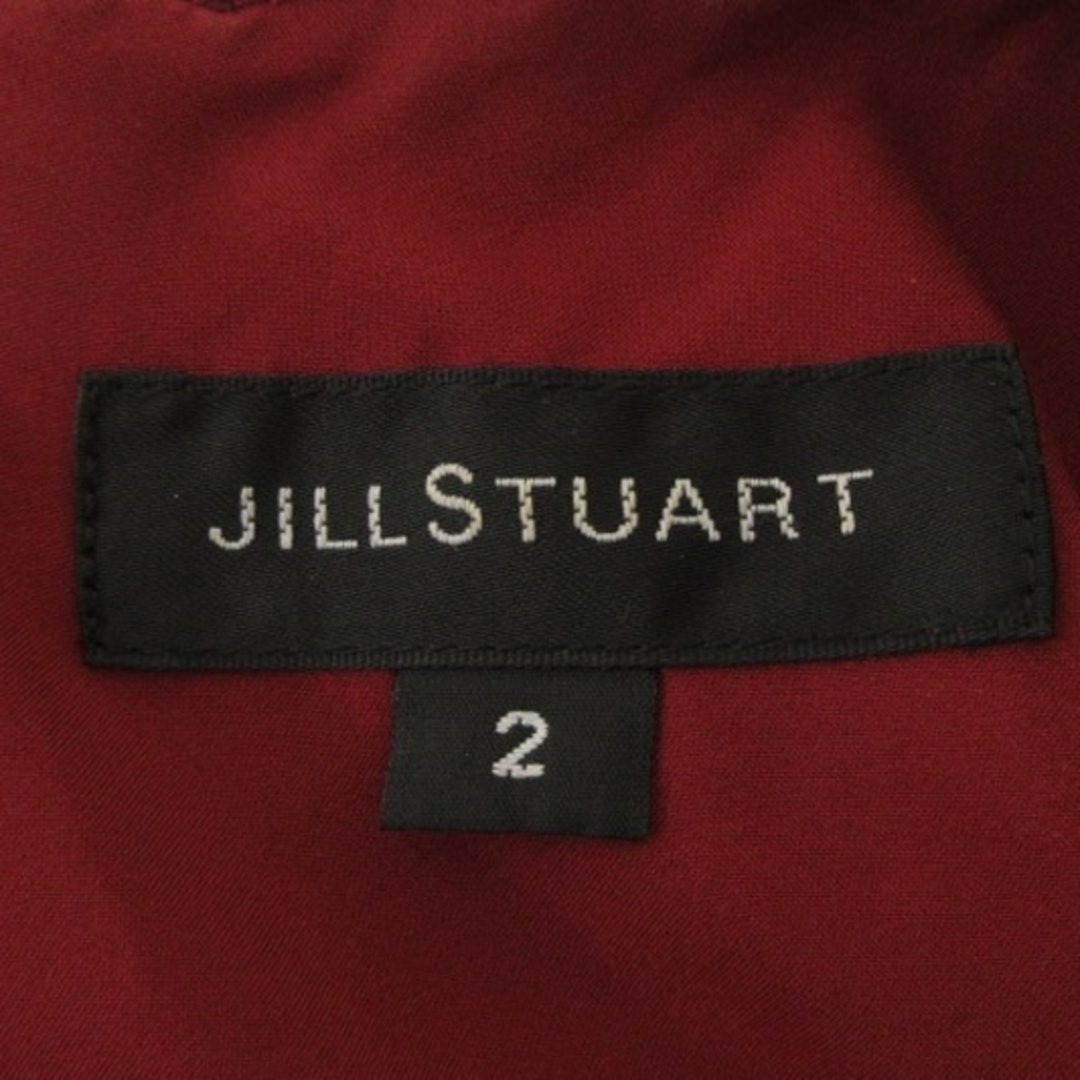 JILLSTUART(ジルスチュアート)のジルスチュアート ベルベット ワンピース ロング 長袖 花柄 ボルドー系 2 レディースのワンピース(ロングワンピース/マキシワンピース)の商品写真