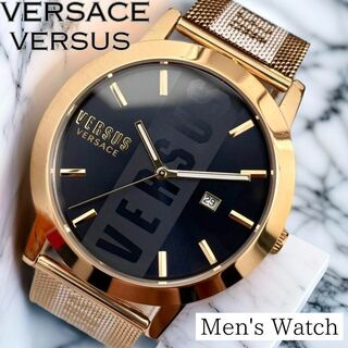ヴェルサーチ(VERSACE)の新品ヴェルサーチ ヴェルサス メンズ腕時計ゴールド男性 ブランド時計スポーティー(腕時計(アナログ))
