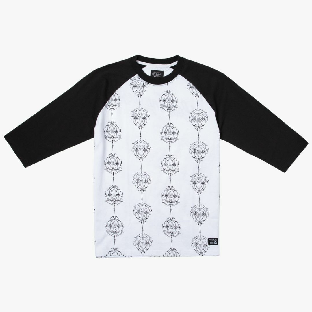 RVCA(ルーカ)のMR CARTOON RVCA SMILE NOW BASEBALL TEE メンズのトップス(Tシャツ/カットソー(七分/長袖))の商品写真