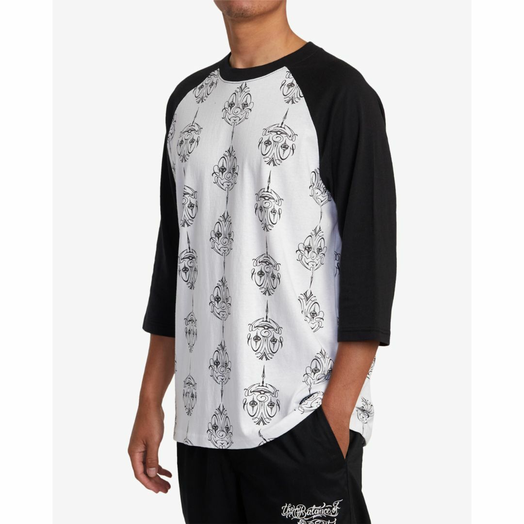 RVCA(ルーカ)のMR CARTOON RVCA SMILE NOW BASEBALL TEE メンズのトップス(Tシャツ/カットソー(七分/長袖))の商品写真