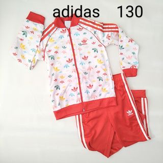 アディダス(adidas)のadidas　ジャージ　　130 上下セット　レッド(その他)