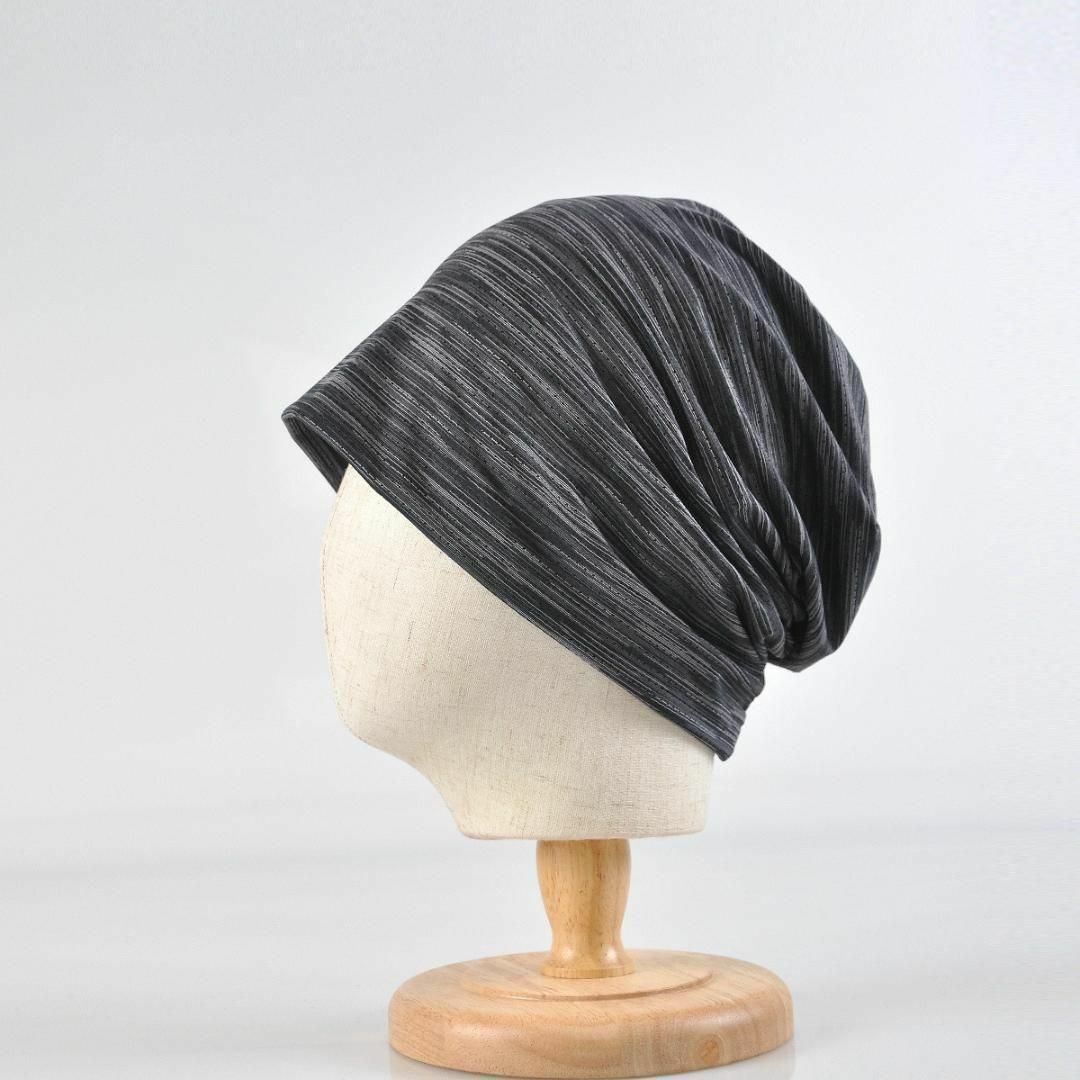 【ダークグレー】 冷感　ニット帽 春 夏 秋 メンズ シンプル  ひんやり　帽子 メンズの帽子(ニット帽/ビーニー)の商品写真