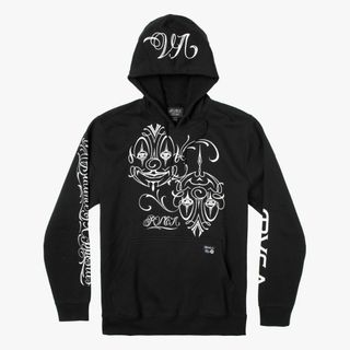 ルーカ(RVCA)のMR CARTOON RVCA CLOWNS PULLOVER HOODIE 黒(パーカー)