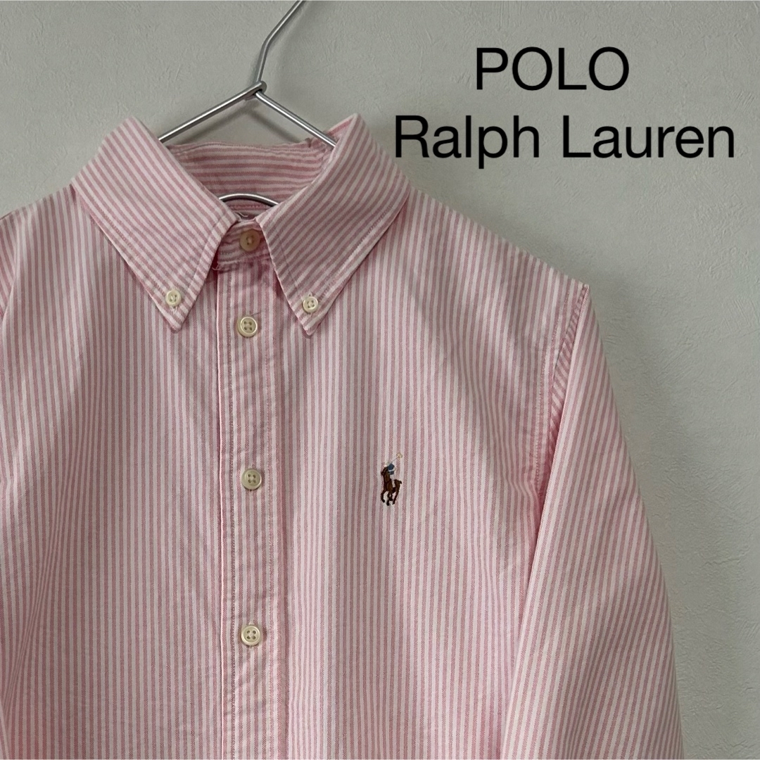Ralph Lauren - 美品 POLO Ralph Lauren 長袖BDシャツ ストライプ