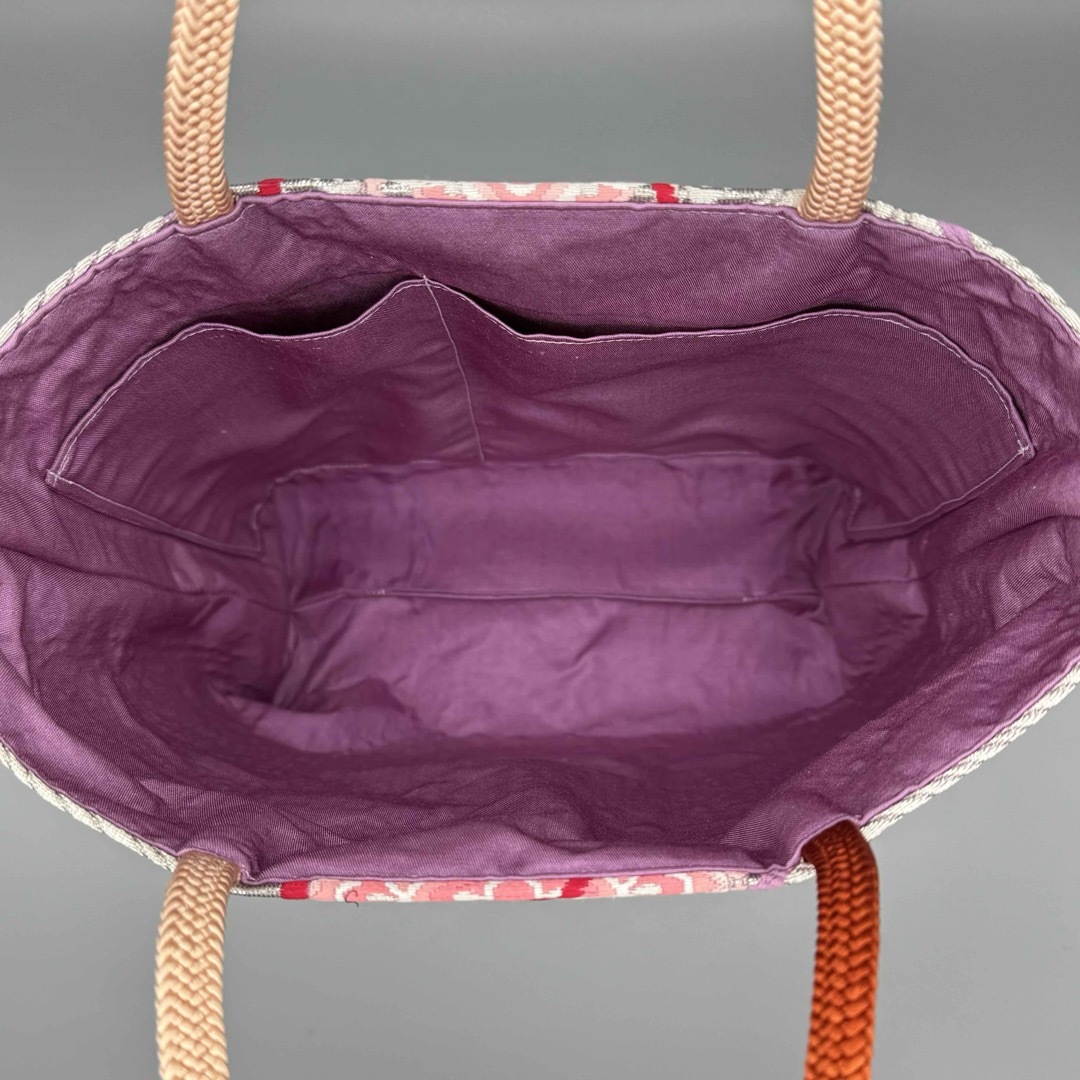 着物 帯 帯締め ハンドメイド トートバッグ リメイク 西陣織 正絹 ハンドメイドのファッション小物(バッグ)の商品写真
