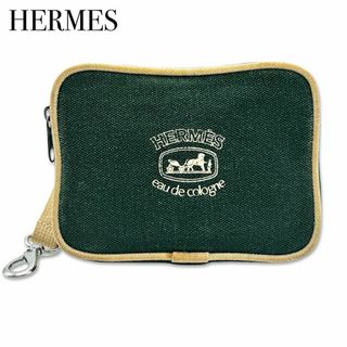 エルメス(Hermes)のエルメス キャンバス マルチケース ポーチ 小物入れ レディース グリーン(ポーチ)