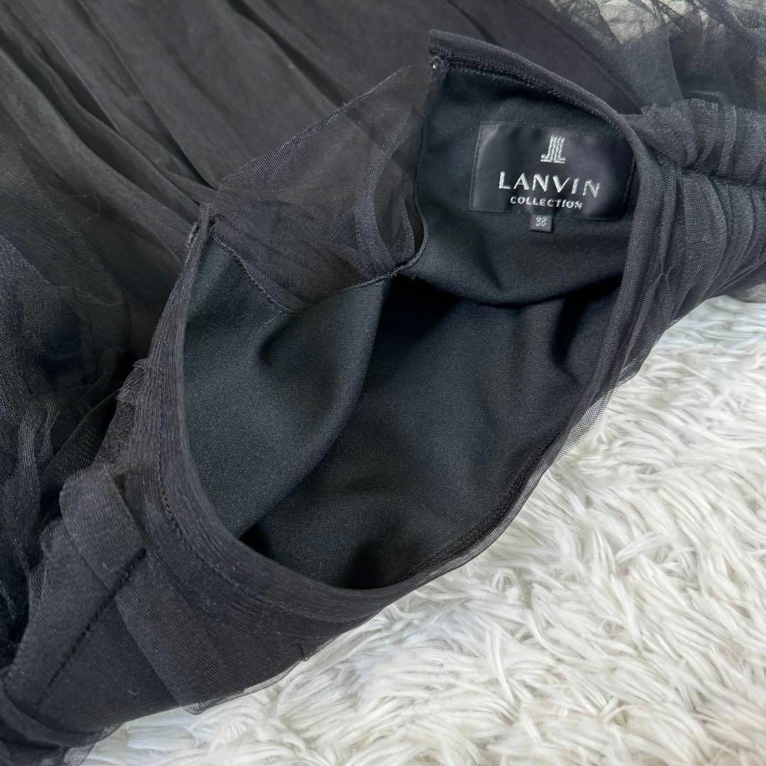 LANVIN COLLECTION(ランバンコレクション)の未使用 入手困難 LANVIN ドレスワンピース シアーレース M 新品タグ付 レディースのワンピース(ロングワンピース/マキシワンピース)の商品写真