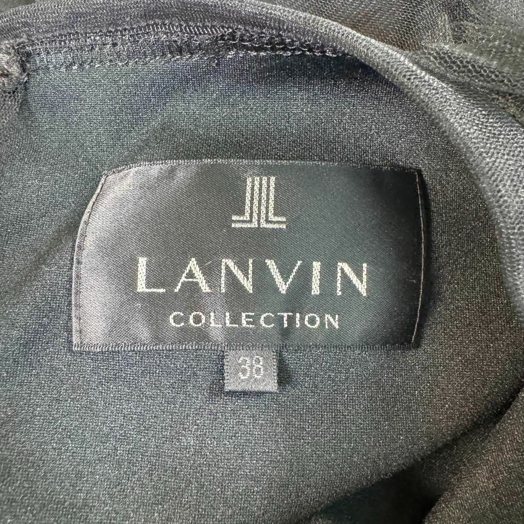 LANVIN COLLECTION(ランバンコレクション)の未使用 入手困難 LANVIN ドレスワンピース シアーレース M 新品タグ付 レディースのワンピース(ロングワンピース/マキシワンピース)の商品写真