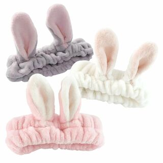 【色: グレー、ピンク、ホワイト】MaT store ヘアバンド 洗顔用 ウサギ(その他)