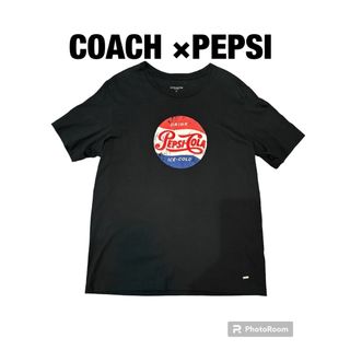 コーチ(COACH)のCOACH  ペプシコーラ　ダメージ Ｔシャツ  ブラック　アメリカン　古着　(Tシャツ/カットソー(半袖/袖なし))