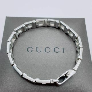 グッチ(Gucci)の【美品】GUCCI ブレスレット　シェイプ　リンク　シルバー925(ブレスレット/バングル)