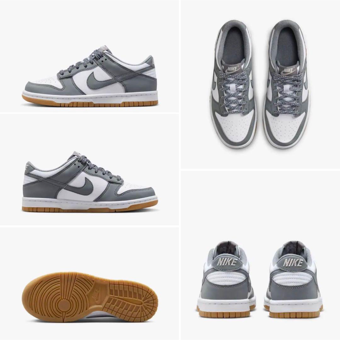 NIKE(ナイキ)の【完売品】Nike GS Dunk Low "White/Smoke Grey" レディースの靴/シューズ(スニーカー)の商品写真