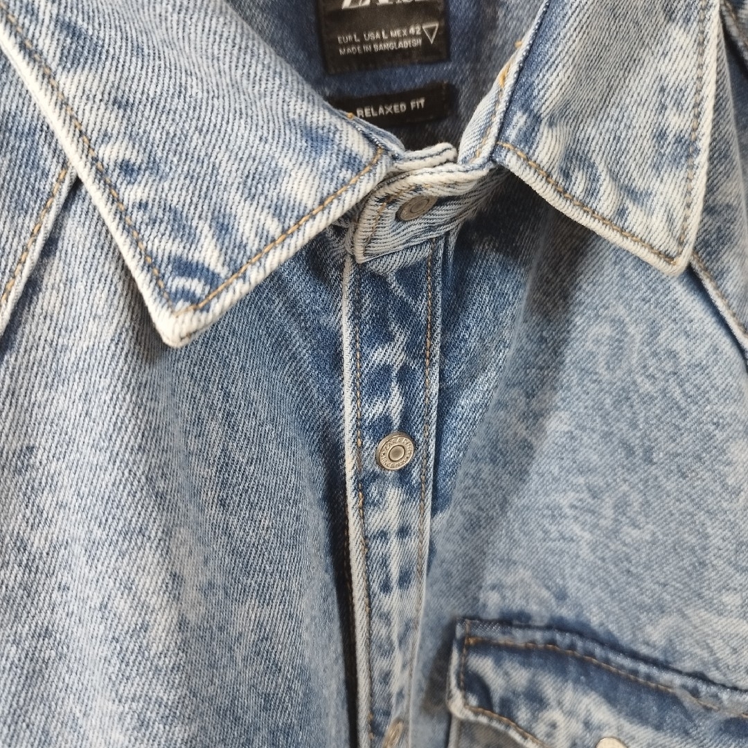 ZARA(ザラ)の【ZARA】Washed Denim Jacket　D482 メンズのジャケット/アウター(Gジャン/デニムジャケット)の商品写真