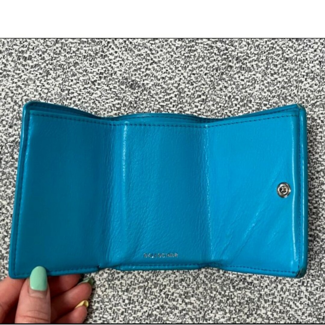 Balenciaga(バレンシアガ)の【バレンシアガ】ミニ財布 三つ折り財布　BALENCIAGA ブルー レディースのファッション小物(財布)の商品写真