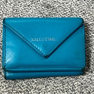 バレンシアガ(Balenciaga)の【バレンシアガ】ミニ財布 三つ折り財布　BALENCIAGA ブルー(財布)