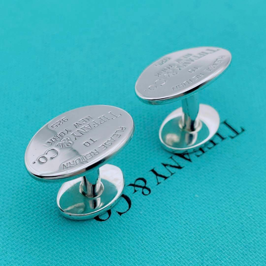 Tiffany & Co.(ティファニー)の【極美品】Tiffany & Co オーバル　リターントゥ　カフス　カフリンクス メンズのファッション小物(カフリンクス)の商品写真