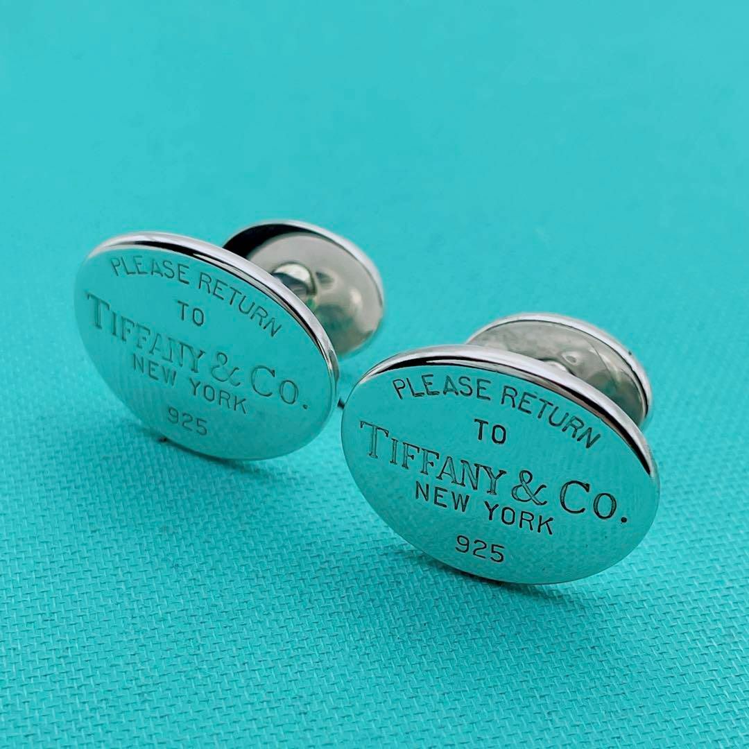 Tiffany & Co.(ティファニー)の【極美品】Tiffany & Co オーバル　リターントゥ　カフス　カフリンクス メンズのファッション小物(カフリンクス)の商品写真