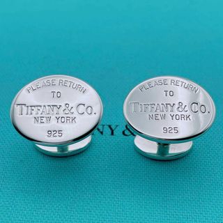 【極美品】Tiffany & Co オーバル　リターントゥ　カフス　カフリンクス