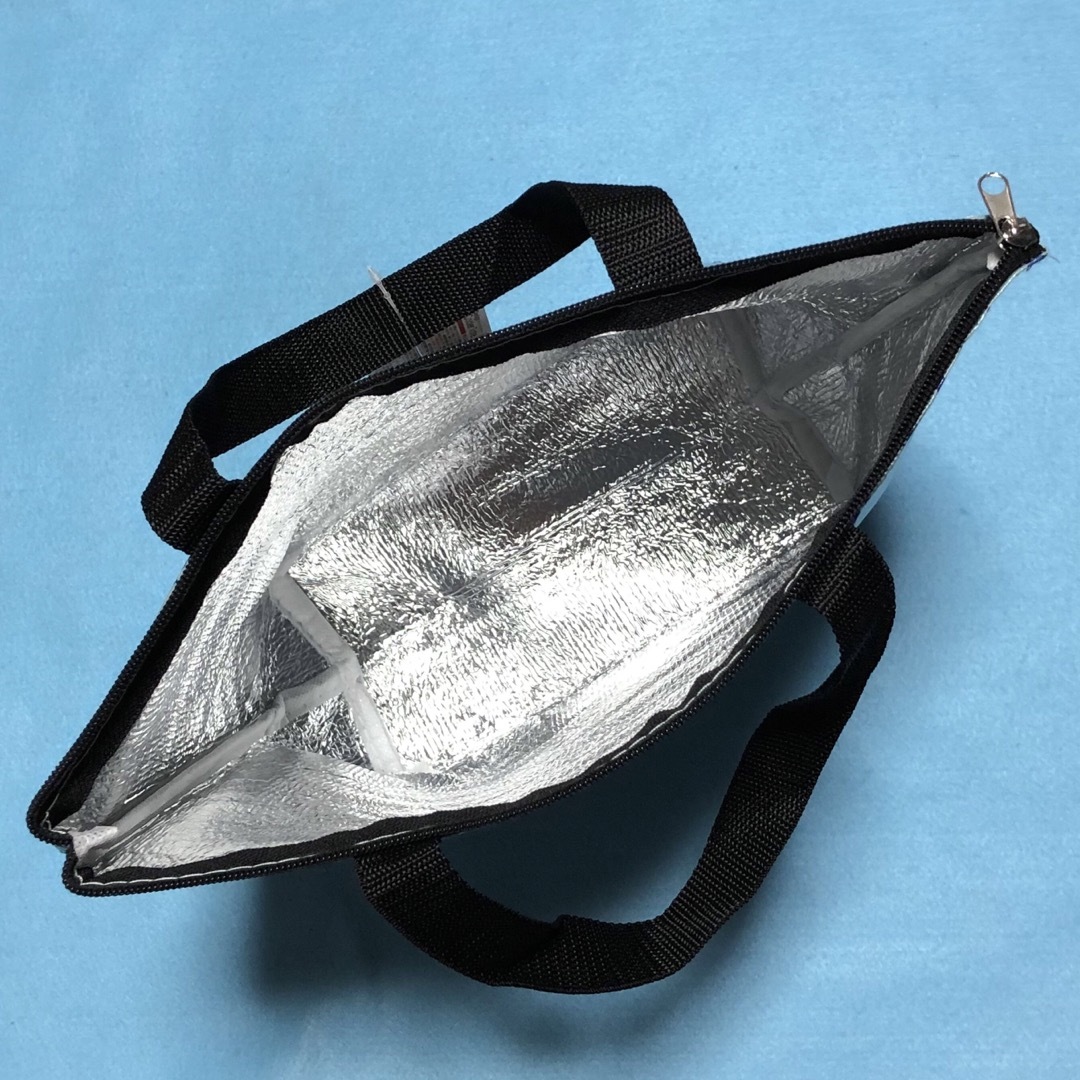 ブルー　シマエナガ　エコバッグ  保冷保温バッグ　保冷バッグ　クーラーバッグ レディースのバッグ(エコバッグ)の商品写真