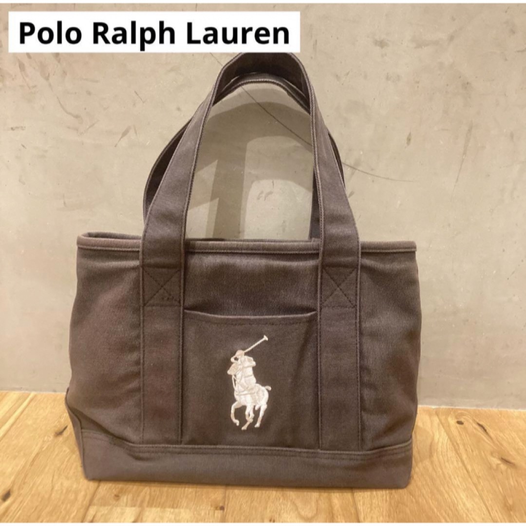 POLO RALPH LAUREN(ポロラルフローレン)のPolo Ralph Lauren トートバッグ　ネイビー　デカロゴ　ポニー レディースのバッグ(トートバッグ)の商品写真