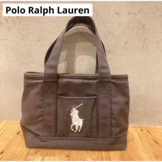 Polo Ralph Lauren トートバッグ　ネイビー　デカロゴ　ポニー