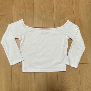 ホリスター(Hollister)のHollister  白  クロップドトップス(Tシャツ(長袖/七分))