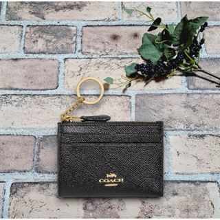 コーチ(COACH)のCOACH コーチ コインケース(キーリング付き) ブラック(コインケース)