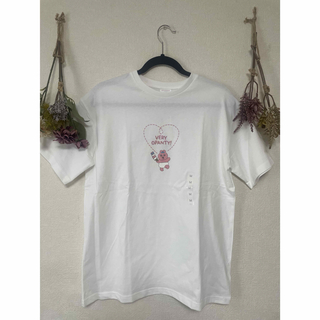 GUおぱんちゅうさぎコラボ　ホワイト　Tシャツ　おぱんちゅうさぎ(Tシャツ(半袖/袖なし))